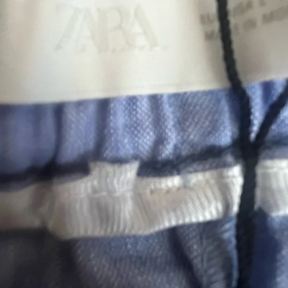 Zara Sky Blue Elastic Waist Pants - Picture 4 of 5